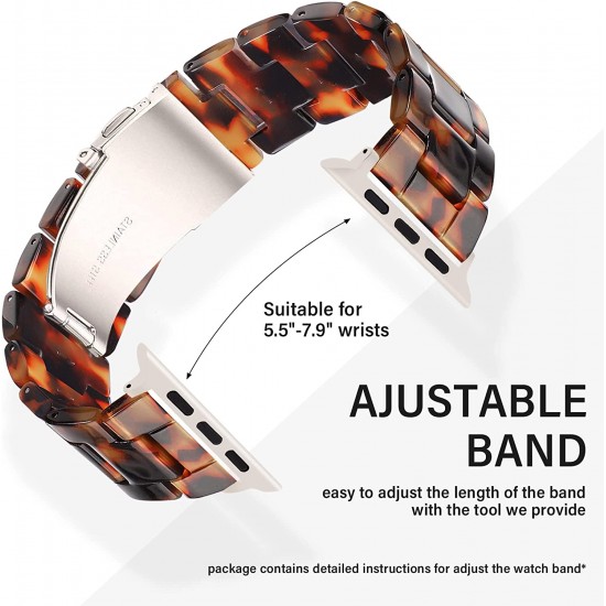 Thin Light Resin Strap Bracelet for Apple Watch Band 38mm 40mm 41mm 42mm 44mm 45mm 49mm Stainless Steel Buckle Replacement Band For iWatch SE Ultra Series 8 7 6 5 4 3 2 1 for Women Men