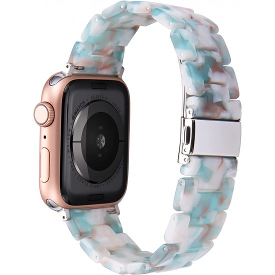 Thin Light Resin Strap Bracelet for Apple Watch Band 38mm 40mm 41mm 42mm 44mm 45mm 49mm Stainless Steel Buckle Replacement Band For iWatch SE Ultra Series 8 7 6 5 4 3 2 1 for Women Men