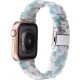 Thin Light Resin Strap Bracelet for Apple Watch Band 38mm 40mm 41mm 42mm 44mm 45mm 49mm Stainless Steel Buckle Replacement Band For iWatch SE Ultra Series 8 7 6 5 4 3 2 1 for Women Men