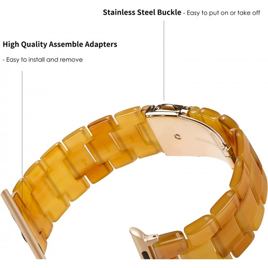 Thin Light Resin Strap Bracelet for Apple Watch Band 38mm 40mm 41mm 42mm 44mm 45mm 49mm Stainless Steel Buckle Replacement Band For iWatch SE Ultra Series 8 7 6 5 4 3 2 1 for Women Men