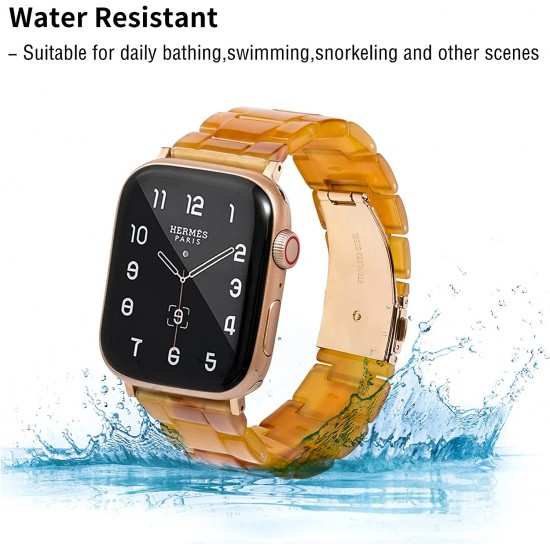 Thin Light Resin Strap Bracelet for Apple Watch Band 38mm 40mm 41mm 42mm 44mm 45mm 49mm Stainless Steel Buckle Replacement Band For iWatch SE Ultra Series 8 7 6 5 4 3 2 1 for Women Men