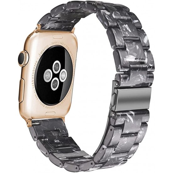 Thin Light Resin Strap Bracelet for Apple Watch Band 38mm 40mm 41mm 42mm 44mm 45mm 49mm Stainless Steel Buckle Replacement Band For iWatch SE Ultra Series 8 7 6 5 4 3 2 1 for Women Men