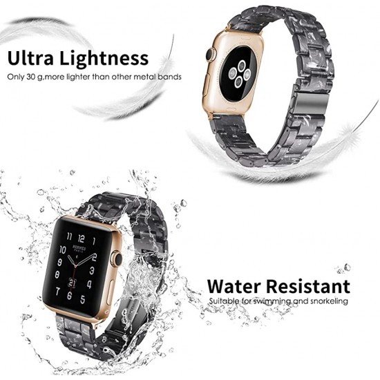 Thin Light Resin Strap Bracelet for Apple Watch Band 38mm 40mm 41mm 42mm 44mm 45mm 49mm Stainless Steel Buckle Replacement Band For iWatch SE Ultra Series 8 7 6 5 4 3 2 1 for Women Men