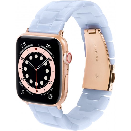 Thin Light Resin Strap Bracelet for Apple Watch Band 38mm 40mm 41mm 42mm 44mm 45mm 49mm Stainless Steel Buckle Replacement Band For iWatch SE Ultra Series 8 7 6 5 4 3 2 1 for Women Men