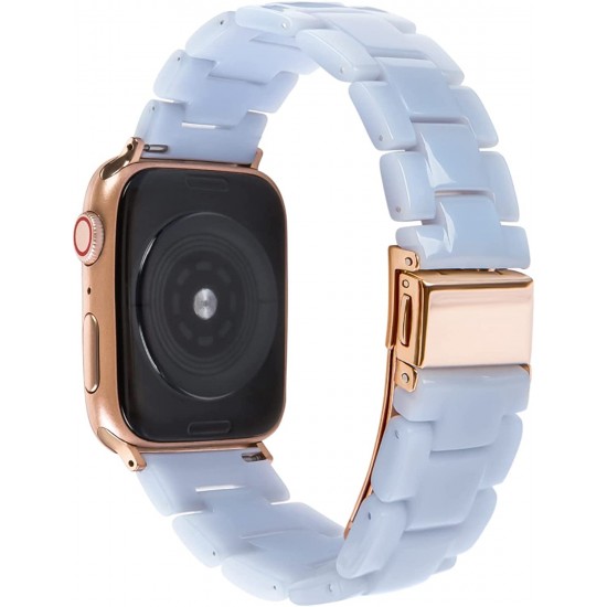 Thin Light Resin Strap Bracelet for Apple Watch Band 38mm 40mm 41mm 42mm 44mm 45mm 49mm Stainless Steel Buckle Replacement Band For iWatch SE Ultra Series 8 7 6 5 4 3 2 1 for Women Men