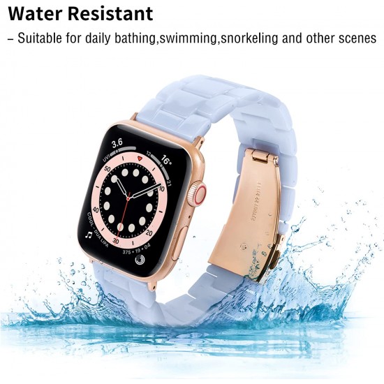 Thin Light Resin Strap Bracelet for Apple Watch Band 38mm 40mm 41mm 42mm 44mm 45mm 49mm Stainless Steel Buckle Replacement Band For iWatch SE Ultra Series 8 7 6 5 4 3 2 1 for Women Men