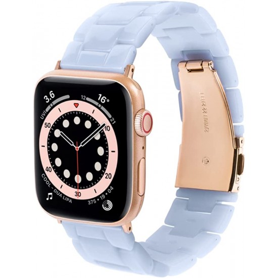 Thin Light Resin Strap Bracelet for Apple Watch Band 38mm 40mm 41mm 42mm 44mm 45mm 49mm Stainless Steel Buckle Replacement Band For iWatch SE Ultra Series 8 7 6 5 4 3 2 1 for Women Men