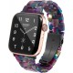 Thin Light Resin Strap Bracelet for Apple Watch Band 38mm 40mm 41mm 42mm 44mm 45mm 49mm Stainless Steel Buckle Replacement Band For iWatch SE Ultra Series 8 7 6 5 4 3 2 1 for Women Men