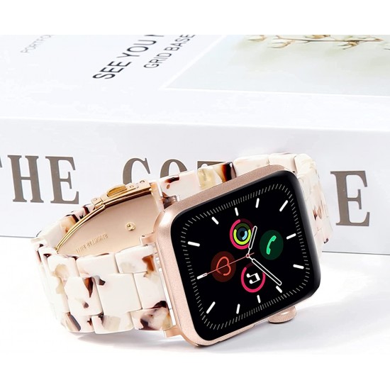 Thin Light Resin Strap Bracelet for Apple Watch Band 38mm 40mm 41mm 42mm 44mm 45mm 49mm Stainless Steel Buckle Replacement Band For iWatch SE Ultra Series 8 7 6 5 4 3 2 1 for Women Men