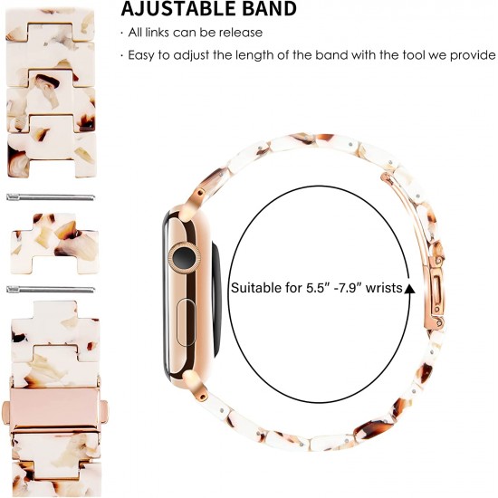 Thin Light Resin Strap Bracelet for Apple Watch Band 38mm 40mm 41mm 42mm 44mm 45mm 49mm Stainless Steel Buckle Replacement Band For iWatch SE Ultra Series 8 7 6 5 4 3 2 1 for Women Men