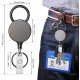 Heavy Duty Retractable Badge Holder Reel, Metal ID Badge Holder with Belt Clip Key Ring Heavy Duty Retractable Badge Holder Reel, Metal ID Badge Holder with Belt Clip Key Ring