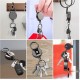 Heavy Duty Retractable Badge Holder Reel, Metal ID Badge Holder with Belt Clip Key Ring Heavy Duty Retractable Badge Holder Reel, Metal ID Badge Holder with Belt Clip Key Ring