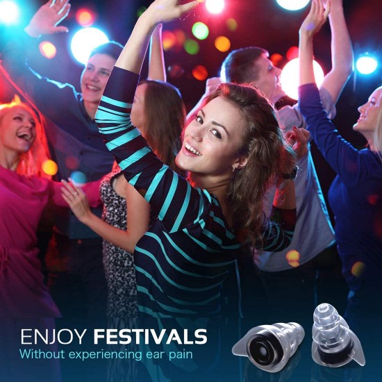 High Fidelity Concert Earplugs, Reusable Musicians Ear Plugs, 27dB Advanced Filter Technology Ear Protection for Music Festivals High Fidelity Concert Earplugs, Reusable Musicians Ear Plugs, 27dB Advanced Filter Technology Ear Protection for Music Festivals