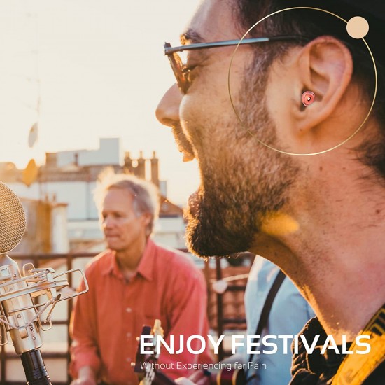 High Fidelity Concert Earplugs, Reusable Musicians Ear Plugs, 27dB Advanced Filter Technology Ear Protection for Music Festivals High Fidelity Concert Earplugs, Reusable Musicians Ear Plugs, 27dB Advanced Filter Technology Ear Protection for Music Festivals