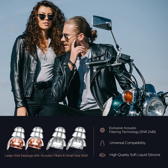 High Fidelity Concert Earplugs, Reusable Musicians Ear Plugs, 27dB Advanced Filter Technology Ear Protection for Music Festivals High Fidelity Concert Earplugs, Reusable Musicians Ear Plugs, 27dB Advanced Filter Technology Ear Protection for Music Festivals