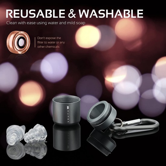 High Fidelity Concert Earplugs, Reusable Musicians Ear Plugs, 27dB Advanced Filter Technology Ear Protection for Music Festivals High Fidelity Concert Earplugs, Reusable Musicians Ear Plugs, 27dB Advanced Filter Technology Ear Protection for Music Festivals