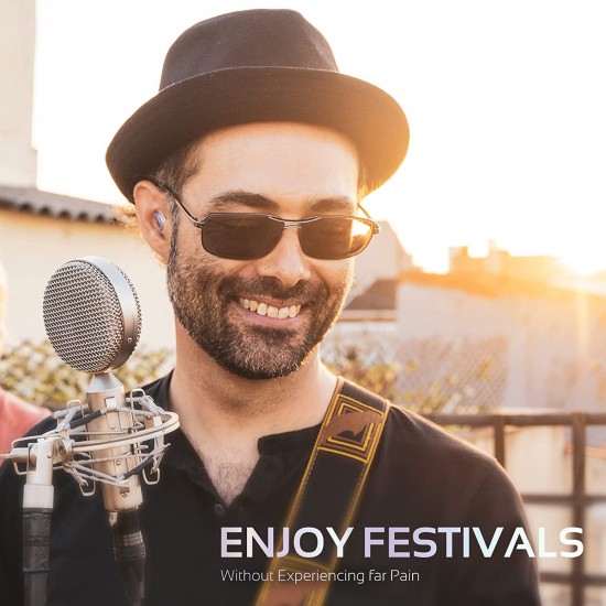 High Fidelity Concert Earplugs, Reusable Musicians Ear Plugs, 27dB Advanced Filter Technology Ear Protection for Music Festivals High Fidelity Concert Earplugs, Reusable Musicians Ear Plugs, 27dB Advanced Filter Technology Ear Protection for Music Festivals