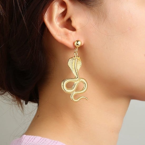 Snake Dangle Earrings for Women Boho Statement Snake Earrings Personality Snake Dangle Drop Earrings for Teen Girls
