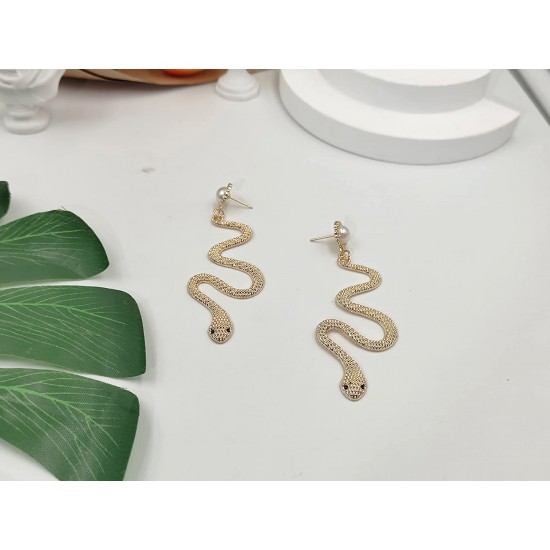 Snake Dangle Earrings for Women Boho Statement Snake Earrings Personality Snake Dangle Drop Earrings for Teen Girls