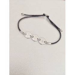 Personalised Initial Bracelet Custom Black Adjustable Cord Gift for Her/Him/Couple Personalised Initial Bracelet Custom Black Adjustable Cord Gift for Her/Him/Couple