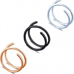20G Nose Rings Hoops Surgical Steel Double Spiral Nose Ring Left or Right Single Pierced Nose Piercing for Women Men 20G Nose Rings Hoops Surgical Steel Double Spiral Nose Ring Left or Right Single Pierced Nose Piercing for Women Men