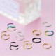 20G Nose Rings Hoops Surgical Steel Double Spiral Nose Ring Left or Right Single Pierced Nose Piercing for Women Men