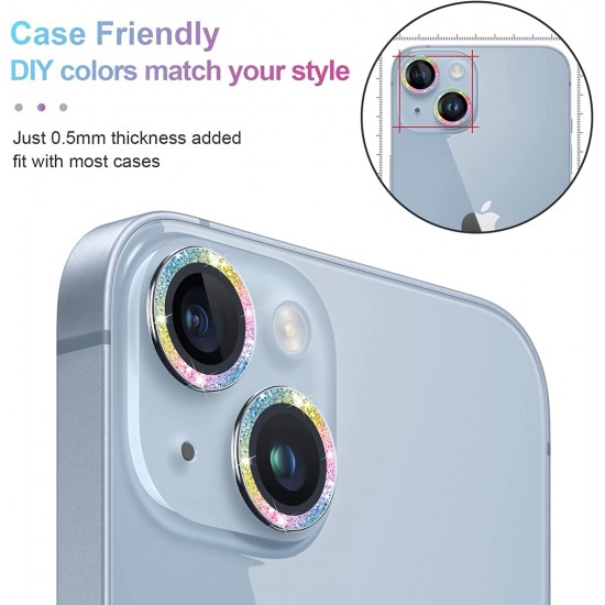 Camera Lens Protector for iphone 14 Pro Max/14 Pro/14/14 Plus, 9H Tempered Glass Screen Protector Cover Metal Individual Ring Camera Lens Protector for iphone 14 Pro Max/14 Pro/14/14 Plus, 9H Tempered Glass Screen Protector Cover Metal Individual Ring