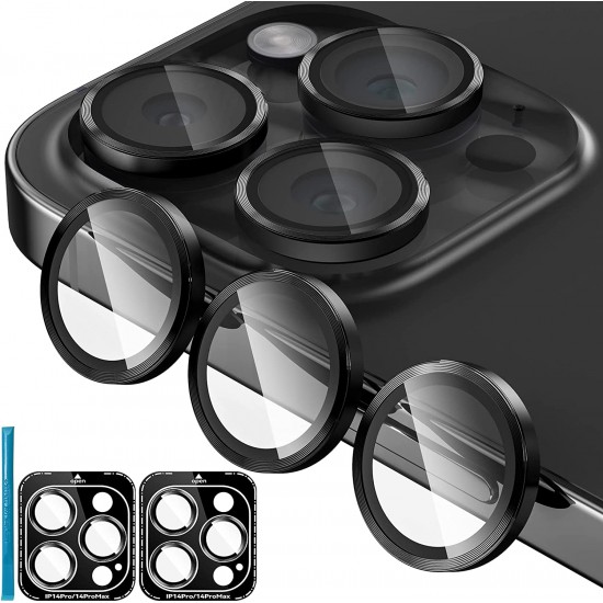 Camera Lens Protector for iphone 14 Pro Max/14 Pro/14/14 Plus, 9H Tempered Glass Screen Protector Cover Metal Individual Ring Camera Lens Protector for iphone 14 Pro Max/14 Pro/14/14 Plus, 9H Tempered Glass Screen Protector Cover Metal Individual Ring
