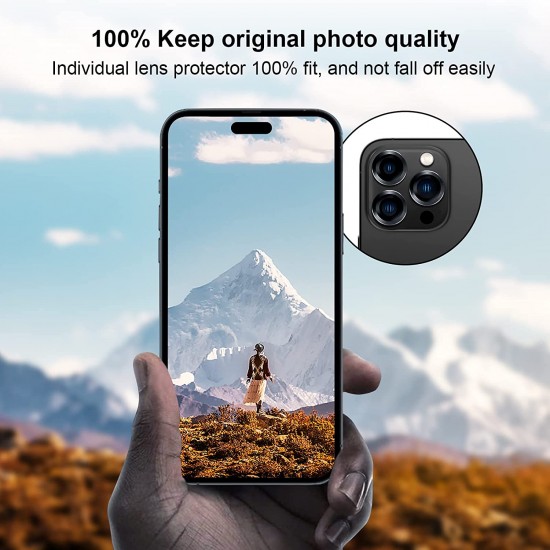Camera Lens Protector for iphone 14 Pro Max/14 Pro/14/14 Plus, 9H Tempered Glass Screen Protector Cover Metal Individual Ring Camera Lens Protector for iphone 14 Pro Max/14 Pro/14/14 Plus, 9H Tempered Glass Screen Protector Cover Metal Individual Ring