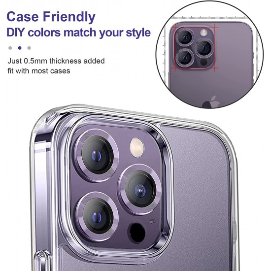 Camera Lens Protector for iphone 14 Pro Max/14 Pro/14/14 Plus, 9H Tempered Glass Screen Protector Cover Metal Individual Ring Camera Lens Protector for iphone 14 Pro Max/14 Pro/14/14 Plus, 9H Tempered Glass Screen Protector Cover Metal Individual Ring