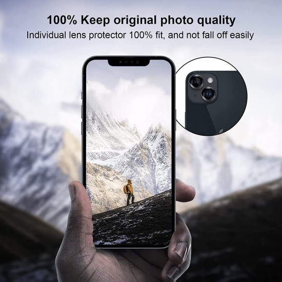 Camera Lens Protector for iphone 14 Pro Max/14 Pro/14/14 Plus, 9H Tempered Glass Screen Protector Cover Metal Individual Ring Camera Lens Protector for iphone 14 Pro Max/14 Pro/14/14 Plus, 9H Tempered Glass Screen Protector Cover Metal Individual Ring