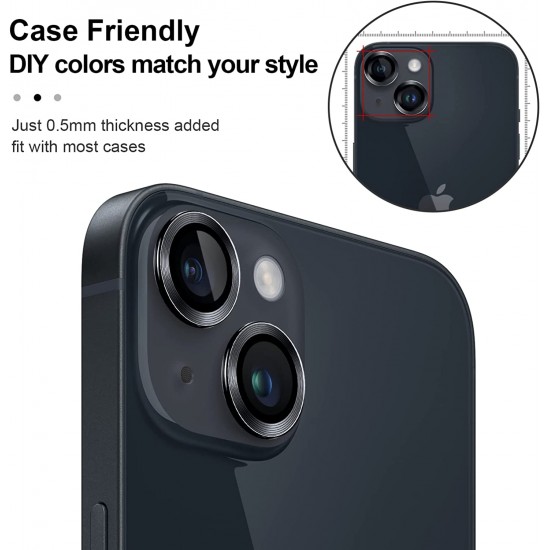 Camera Lens Protector for iphone 14 Pro Max/14 Pro/14/14 Plus, 9H Tempered Glass Screen Protector Cover Metal Individual Ring Camera Lens Protector for iphone 14 Pro Max/14 Pro/14/14 Plus, 9H Tempered Glass Screen Protector Cover Metal Individual Ring