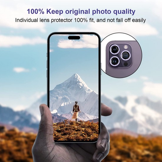 Camera Lens Protector for iphone 14 Pro Max/14 Pro/14/14 Plus, 9H Tempered Glass Screen Protector Cover Metal Individual Ring Camera Lens Protector for iphone 14 Pro Max/14 Pro/14/14 Plus, 9H Tempered Glass Screen Protector Cover Metal Individual Ring