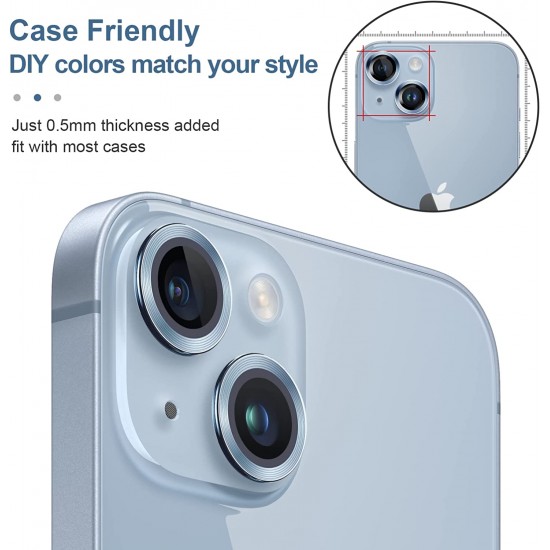 Camera Lens Protector for iphone 14 Pro Max/14 Pro/14/14 Plus, 9H Tempered Glass Screen Protector Cover Metal Individual Ring Camera Lens Protector for iphone 14 Pro Max/14 Pro/14/14 Plus, 9H Tempered Glass Screen Protector Cover Metal Individual Ring
