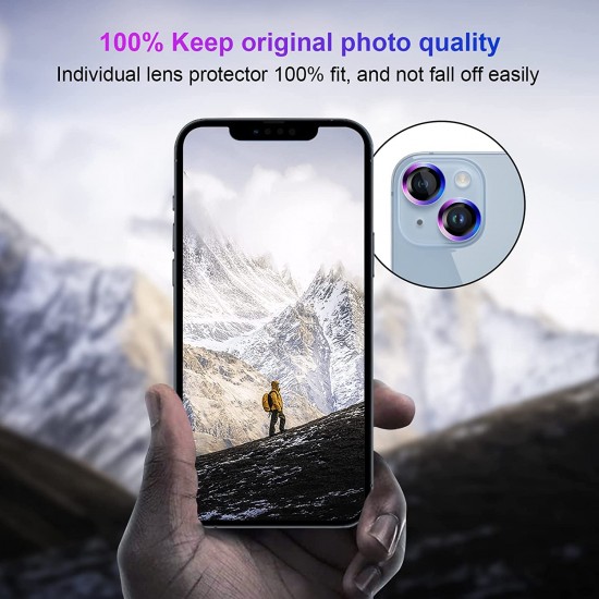 Camera Lens Protector for iphone 14 Pro Max/14 Pro/14/14 Plus, 9H Tempered Glass Screen Protector Cover Metal Individual Ring Camera Lens Protector for iphone 14 Pro Max/14 Pro/14/14 Plus, 9H Tempered Glass Screen Protector Cover Metal Individual Ring