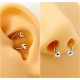 16G Septum Rings Heart Cartilage Earring Hoop 316L Stainless Steel Helix Earring Daith Earring Nose Ring Hoop Septum Piercing Jewelry for Women and Men