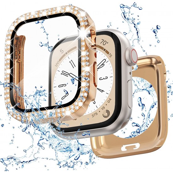 Bling Watch Protective Case with Built-in Screen Protector for Apple Watch Ultra SE Series 8 7 6 5 4 3 2 1