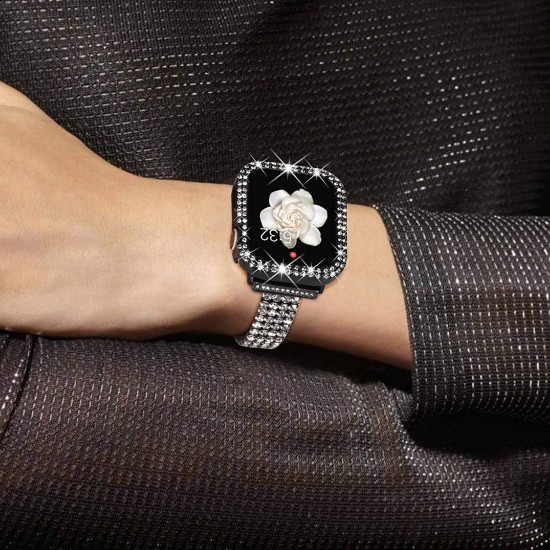 Bling Watch Protective Case with Built-in Screen Protector for Apple Watch Ultra SE Series 8 7 6 5 4 3 2 1