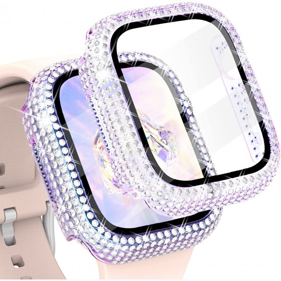 Bling Watch Protective Case with Built-in Screen Protector for Apple Watch Ultra SE Series 8 7 6 5 4 3 2 1