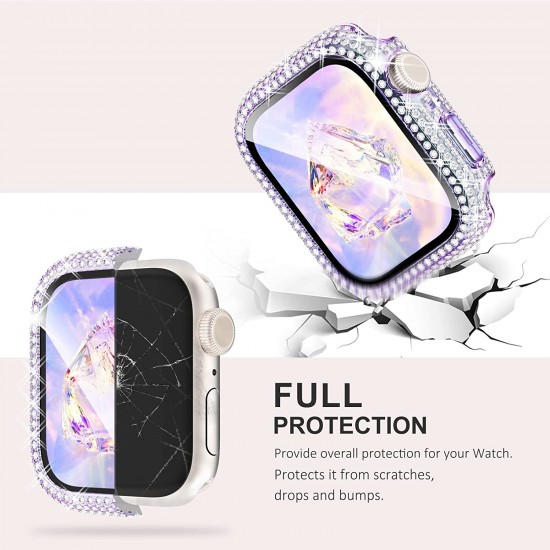 Bling Watch Protective Case with Built-in Screen Protector for Apple Watch Ultra SE Series 8 7 6 5 4 3 2 1