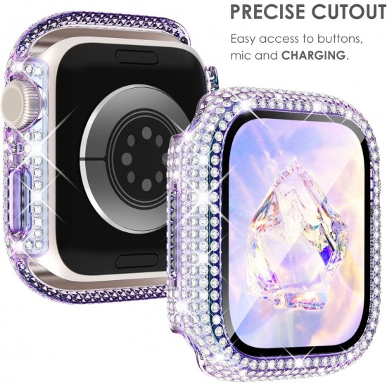 Bling Watch Protective Case with Built-in Screen Protector for Apple Watch Ultra SE Series 8 7 6 5 4 3 2 1