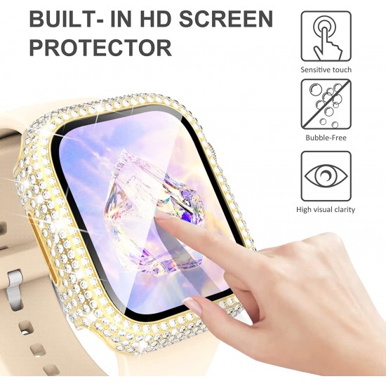 Bling Watch Protective Case with Built-in Screen Protector for Apple Watch Ultra SE Series 8 7 6 5 4 3 2 1