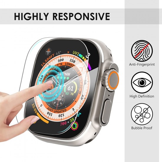 Bling Watch Protective Case with Built-in Screen Protector for Apple Watch Ultra SE Series 8 7 6 5 4 3 2 1