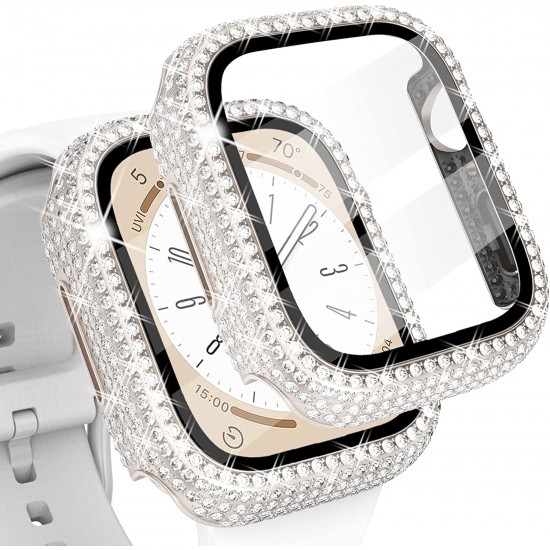 Bling Watch Protective Case with Built-in Screen Protector for Apple Watch Ultra SE Series 8 7 6 5 4 3 2 1