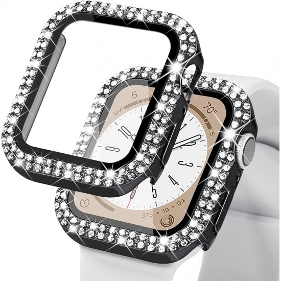 Bling Watch Protective Case with Built-in Screen Protector for Apple Watch Ultra SE Series 8 7 6 5 4 3 2 1