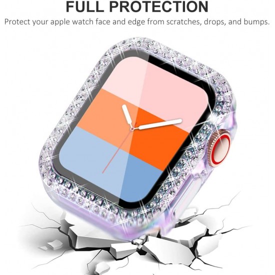 Bling Watch Protective Case with Built-in Screen Protector for Apple Watch Ultra SE Series 8 7 6 5 4 3 2 1
