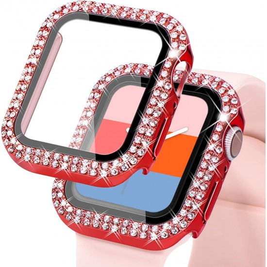 Bling Watch Protective Case with Built-in Screen Protector for Apple Watch Ultra SE Series 8 7 6 5 4 3 2 1