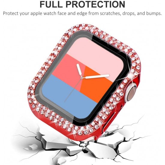 Bling Watch Protective Case with Built-in Screen Protector for Apple Watch Ultra SE Series 8 7 6 5 4 3 2 1