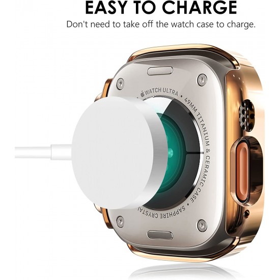 Bling Watch Protective Case with Built-in Screen Protector for Apple Watch Ultra SE Series 8 7 6 5 4 3 2 1