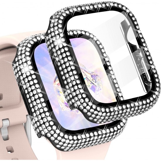 Bling Watch Protective Case with Built-in Screen Protector for Apple Watch Ultra SE Series 8 7 6 5 4 3 2 1